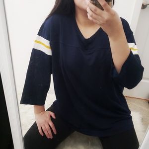 Levi's Blue Jersey Yellow White Stripe Jersey Shirt